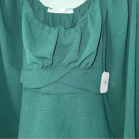 Altar'd State Lola Crossover Blouse 
in Forest Green - Large, never worn - Picture 6 of 14